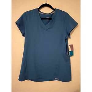 Reebok PlayDry Sport Women's Training Running Slim Fit Short Sleeve  Shirt NEW N